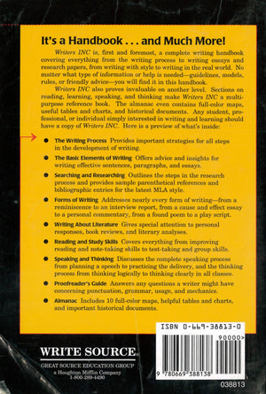 Writers INC: A Student Handbook for Writing & Learning,New