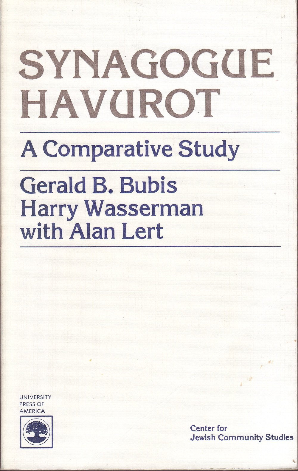 Synagogue havurot: A comparative study,Used
