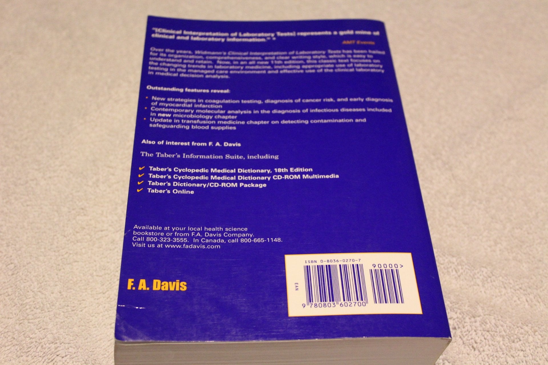 Widmann'S Clinical Interpretation Of Laboratory Tests (Clinical Interpretation Of Lab Tests (Widmann'S)),New