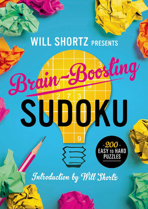 Will Shortz Presents BrainBoosting Sudoku: 200 Easy to Hard Puzzles,Used