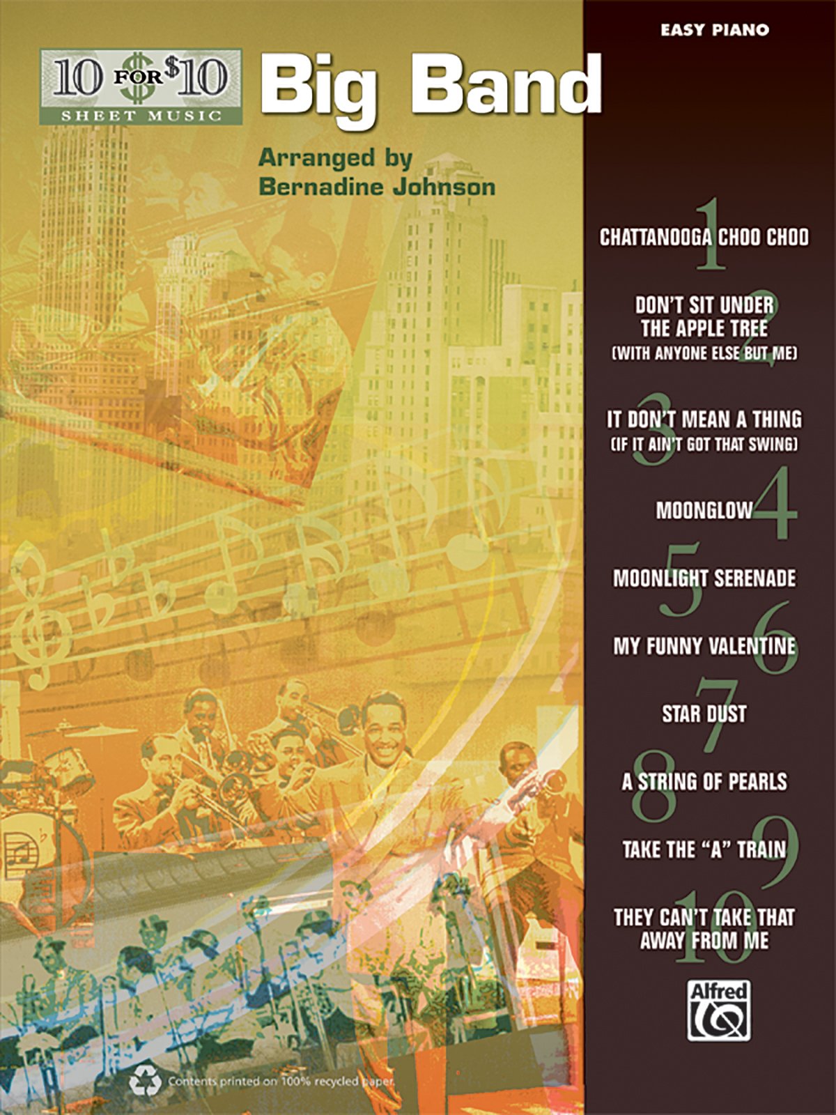 10 For 10 Sheet Music Big Band Classics: Piano Solos,Used