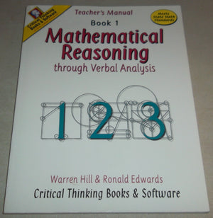 Mathematical Reasoning Through Verbal Analysis: Book 1,New
