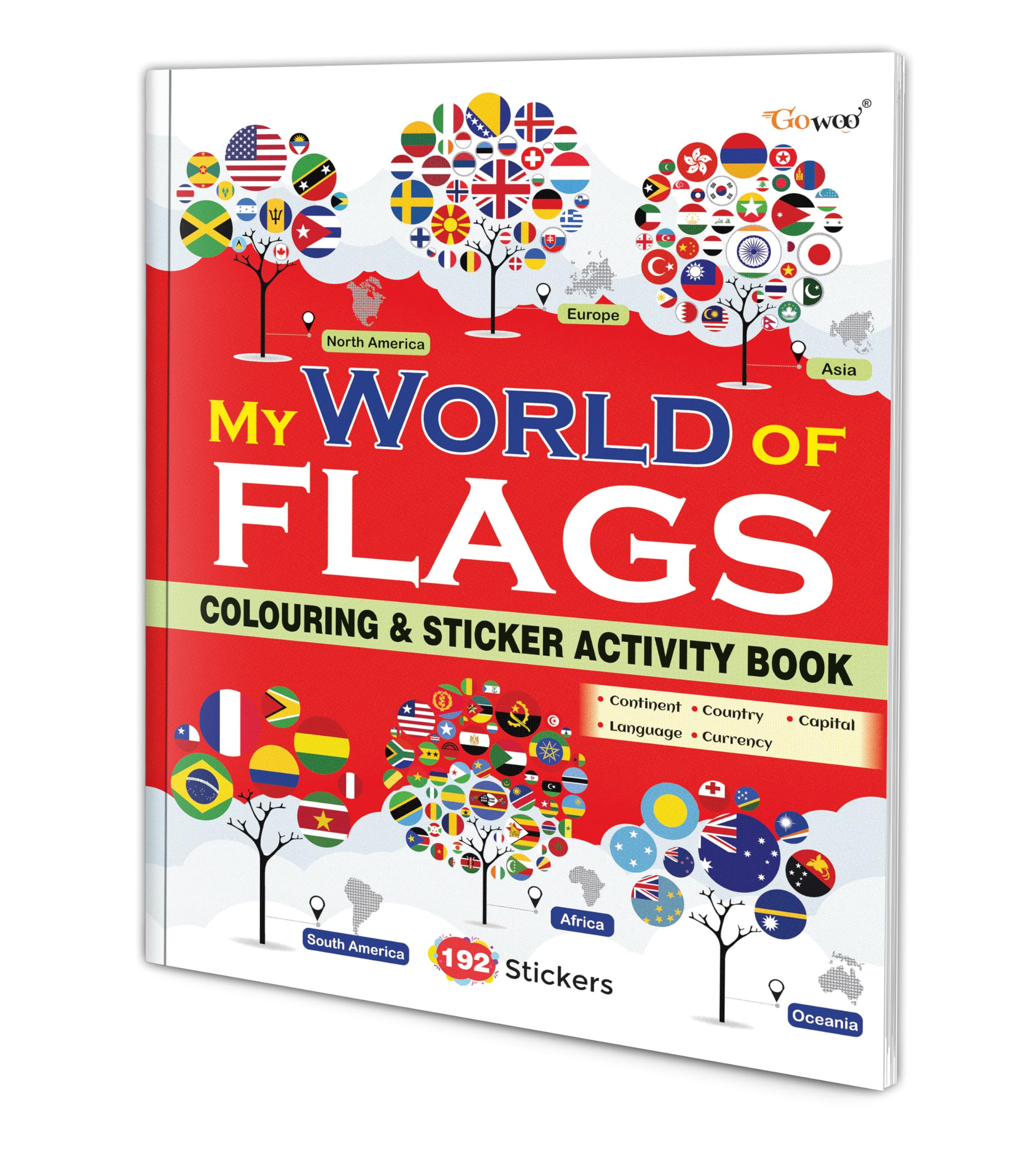 My World Of Flags (Sticker Colouring Activity Book) : My Picture Book Of Flags, Sticker Coloring Activity Book For Children, Flags Of The World