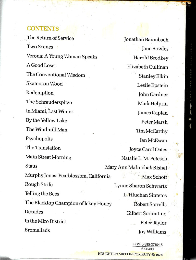 Best American Short Stories 1978,Used
