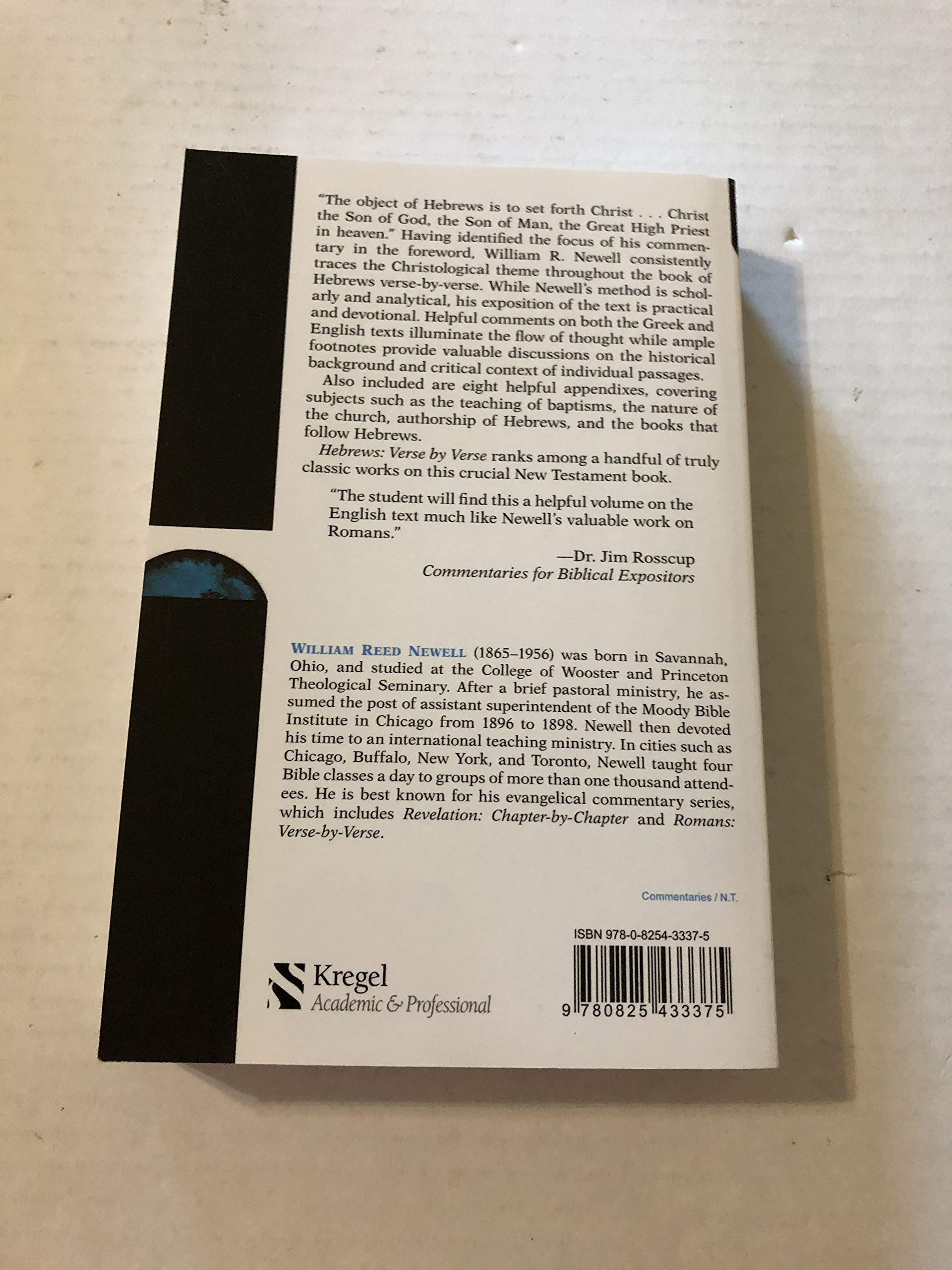 Hebrews: Versebyverse: A Classic Evangelical Commentary