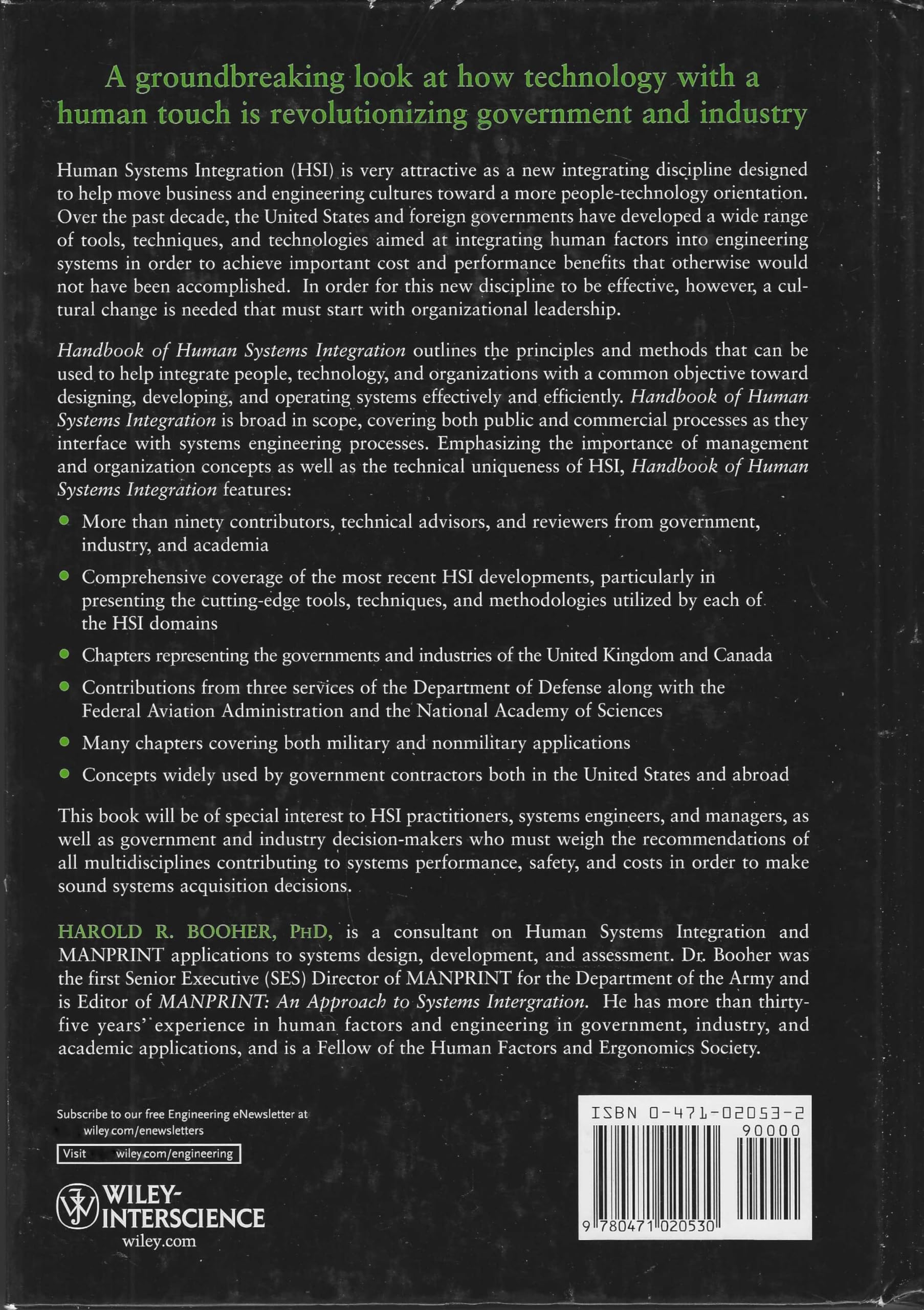 Handbook Of Human Systems Integration