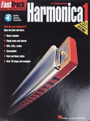 FastTrack Harmonica Method  Book 1 Book/Online Audio (Fast Track Music Instruction),Used
