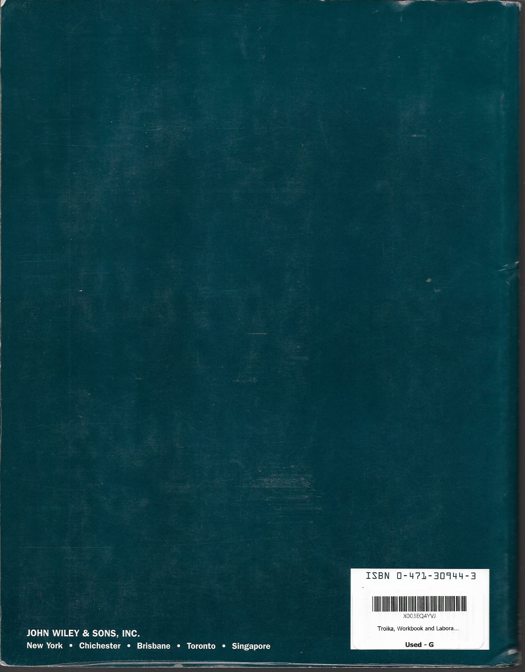 Troika, Workbook and Laboratory Manual: A Communicative Approach to Russian Language, Life, and Culture,Used