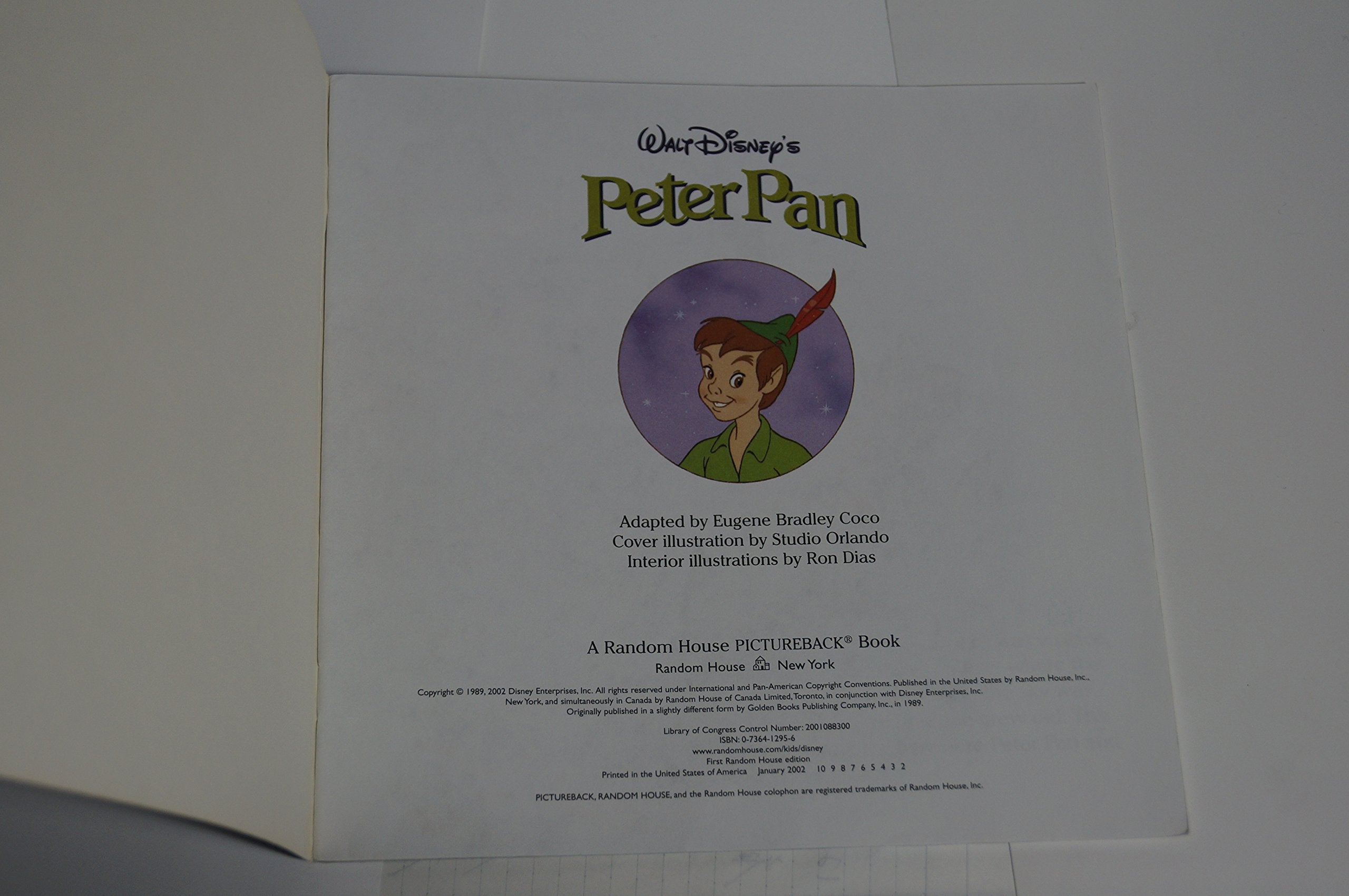 Peter Pan (Pictureback(R)),Used