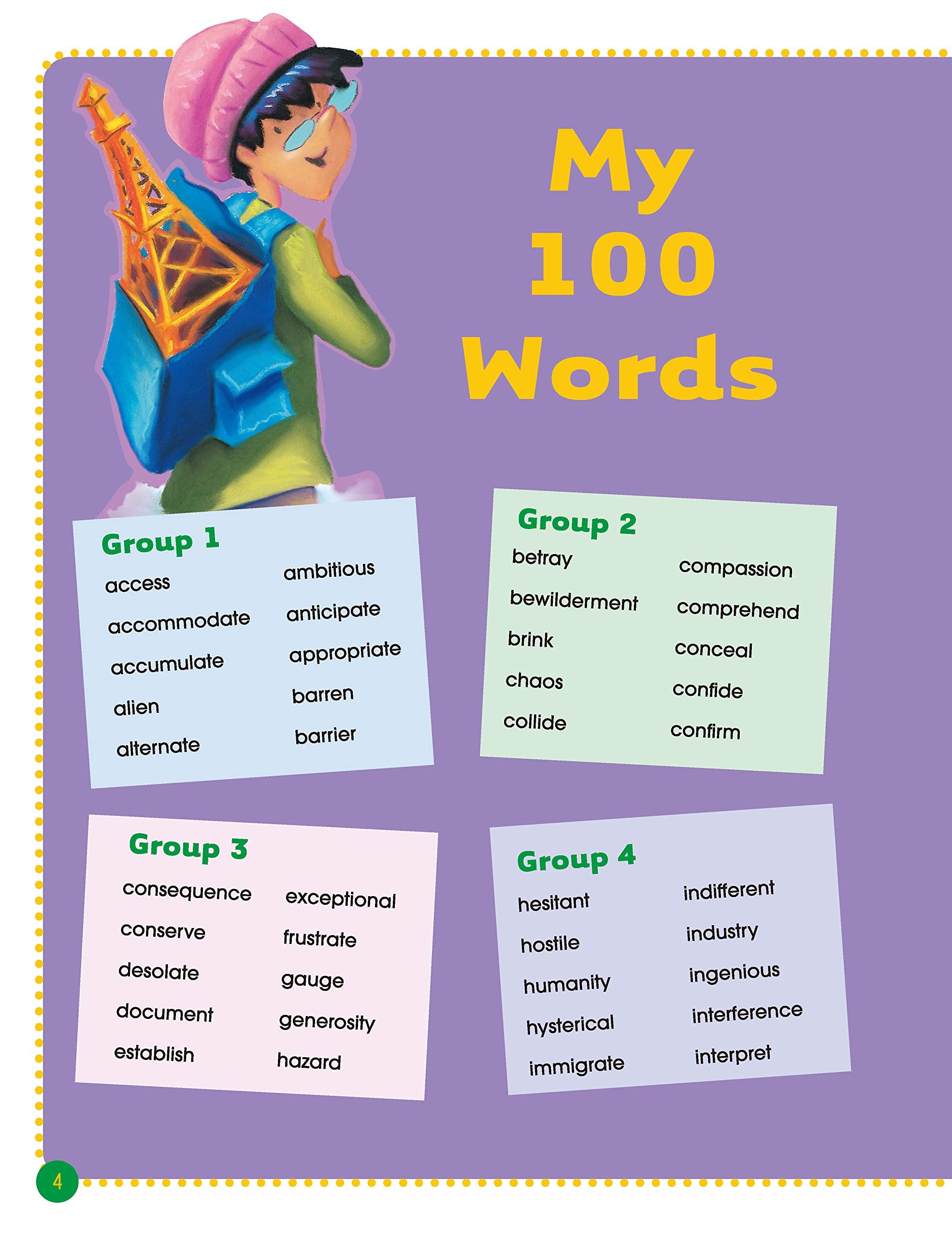 100 Vocabulary Words Kids Need to Know by 6th Grade (100 Words Math Workbook),Used