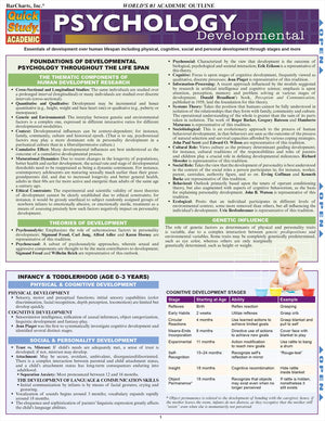 Psychology: Developmental (Life Span) (Quick Study Academic),Used