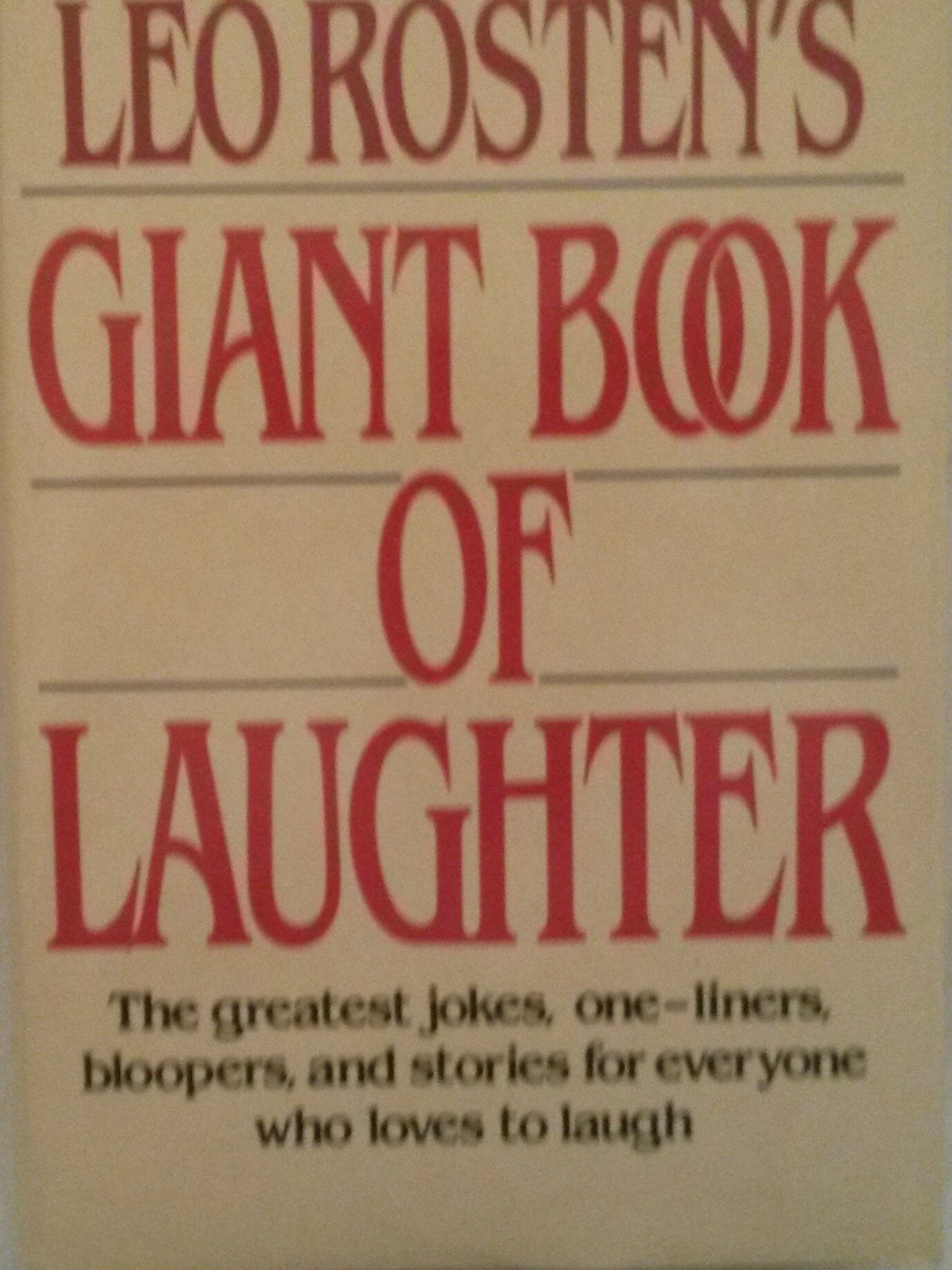 Leo Rostens Giant Book Of Laugh,New