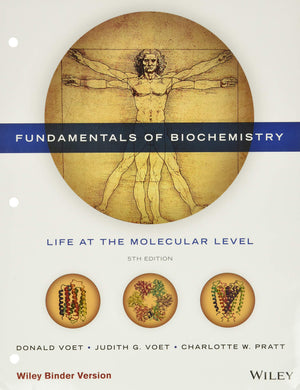 Fundamentals of Biochemistry, 5e WileyPLUS Card with Looseleaf Set Single Term,Used