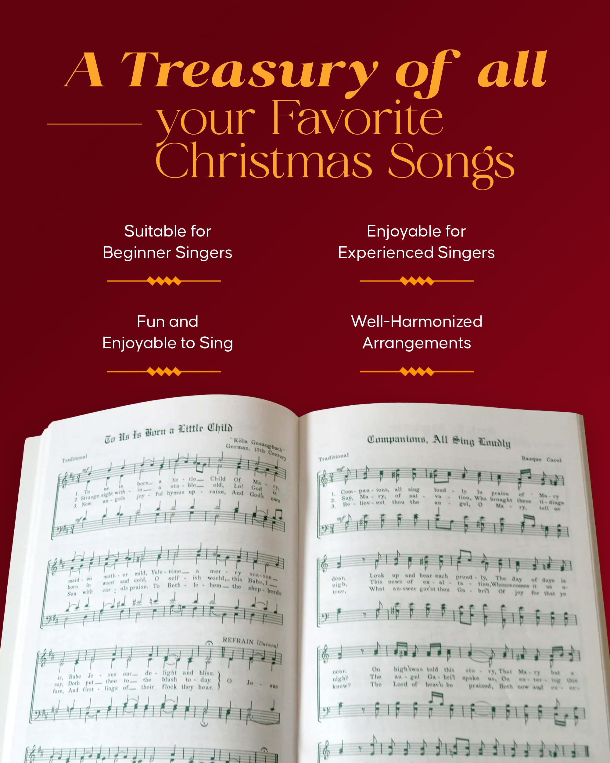 Christmas in Song  Christmas Music Book with 108 Traditional Holiday Songs  Christmas Sheet Music Collection for Children and ,Used
