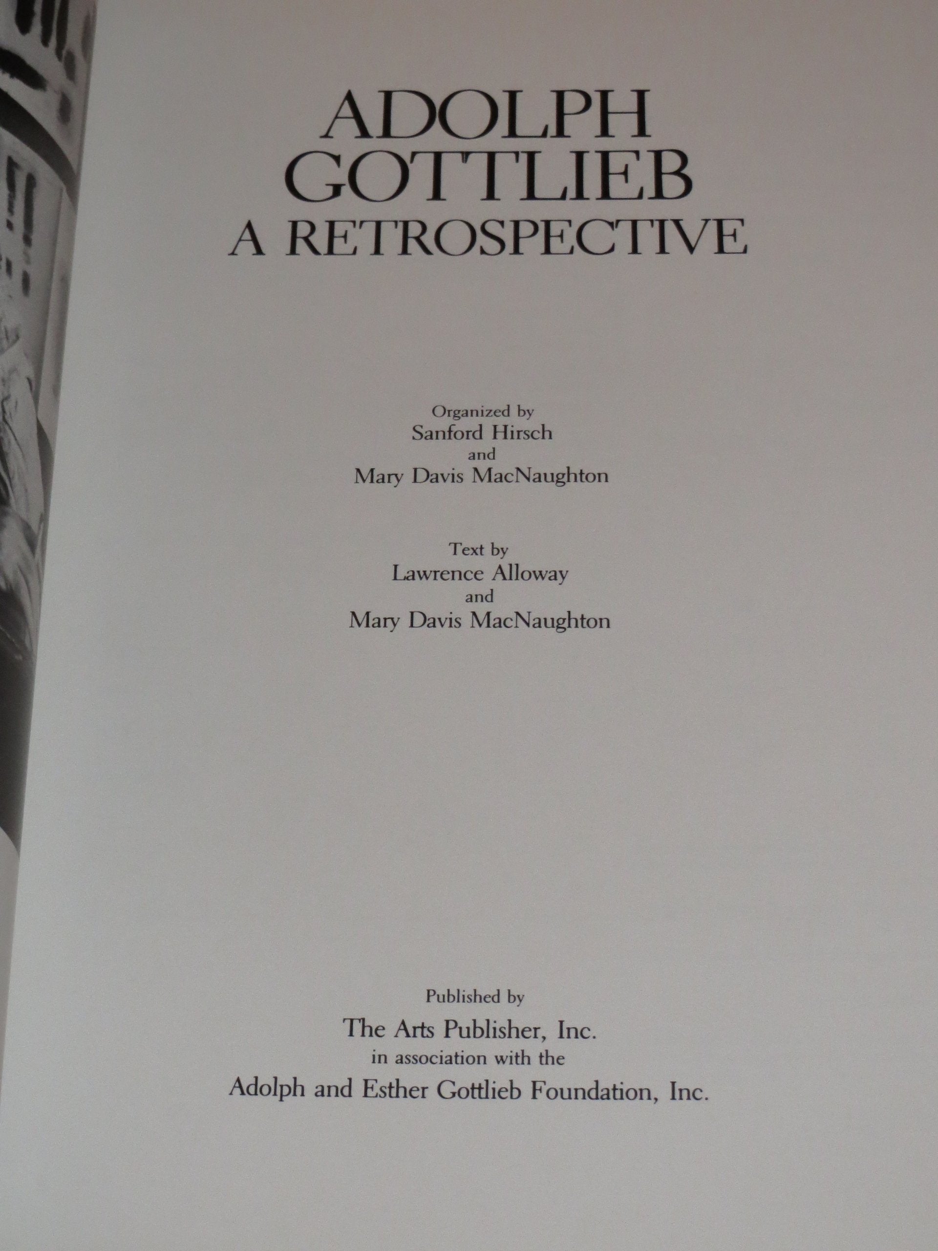 Adolph Gottlieb: A Retrospective,New