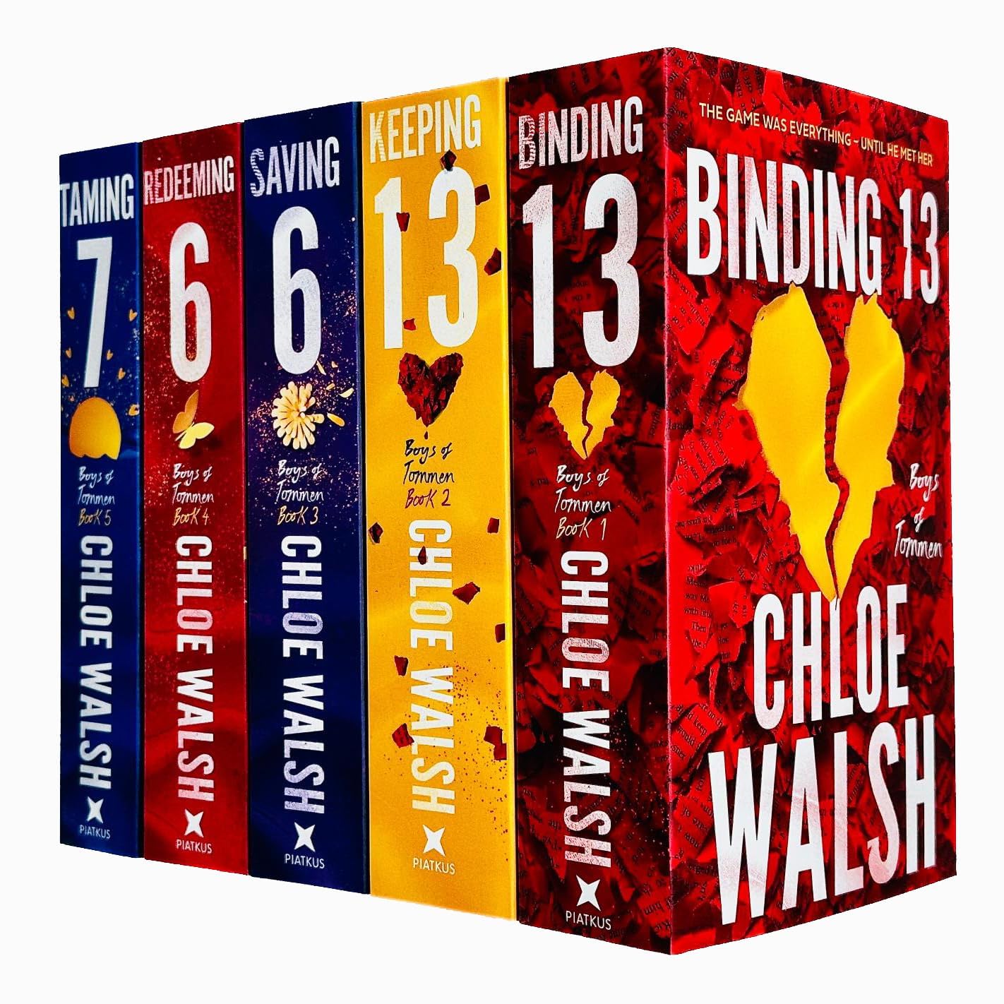 Boys Of Tommen Series Collection 5 Books Set By Chloe Walsh (Binding 13, Keeping 13, Saving 6, Redeeming 6 & Taming 7)