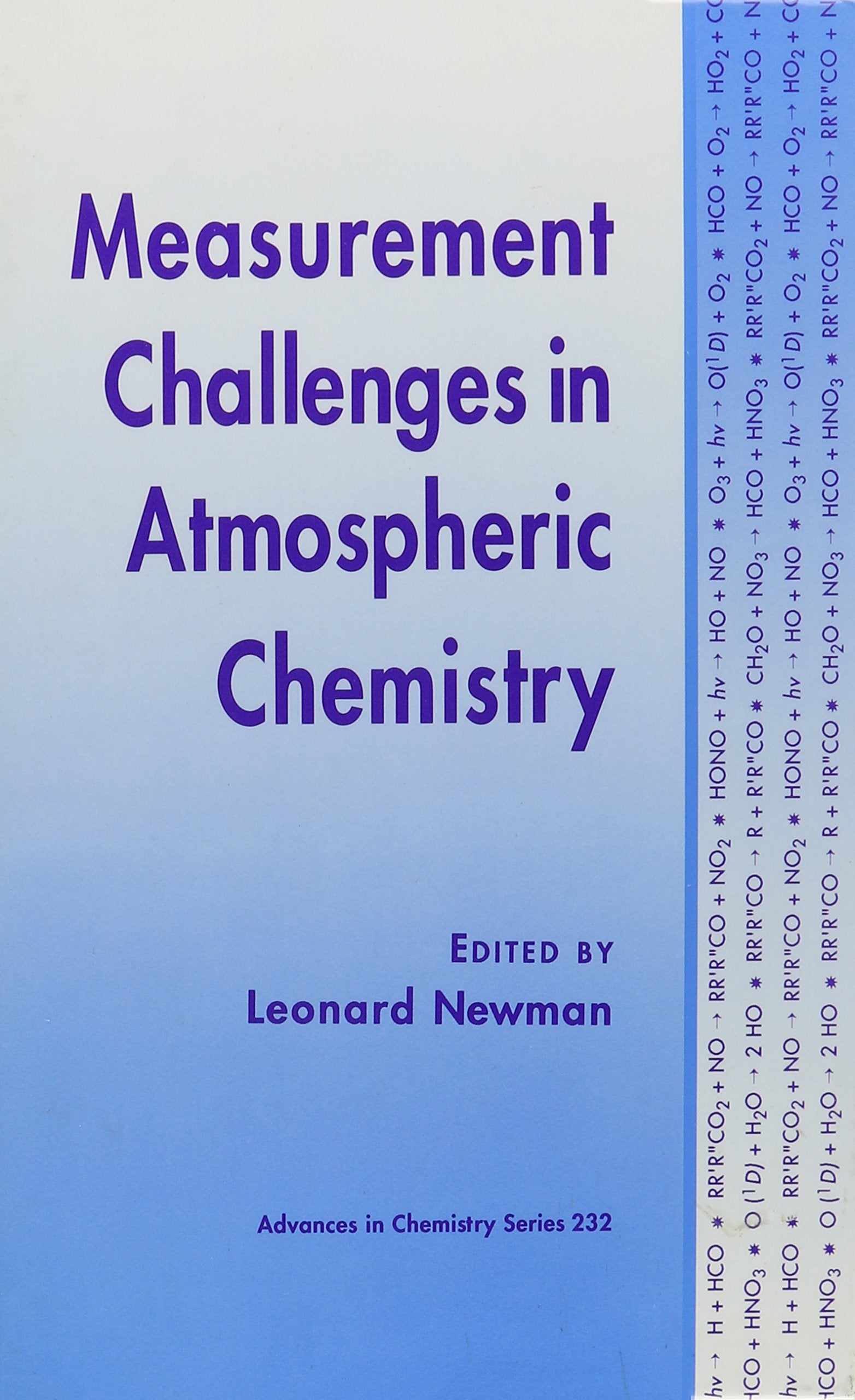 Measurement Challenges In Atmospheric Chemistry (Advances In Chemistry Series),New