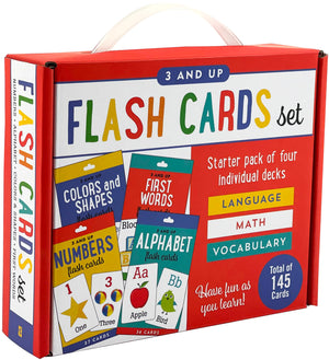 Flash Cards Value Pack  Set of 4 (Alphabet, First Words, Numbers, Colors & Shapes),New