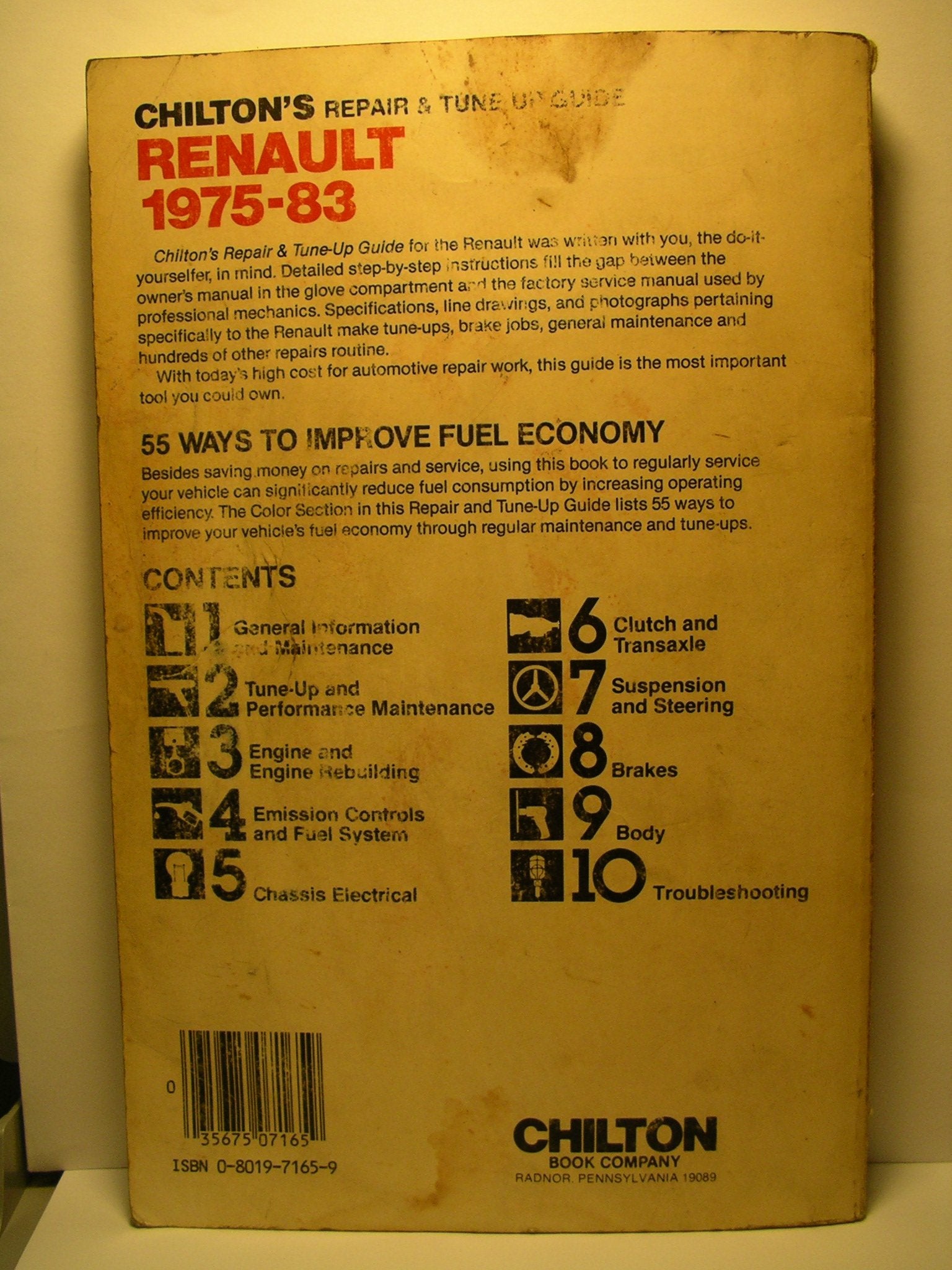 Chilton's Repair and TuneUp Guide: Renault, 1975 to 1983 (Chilton's Repair Manual),Used