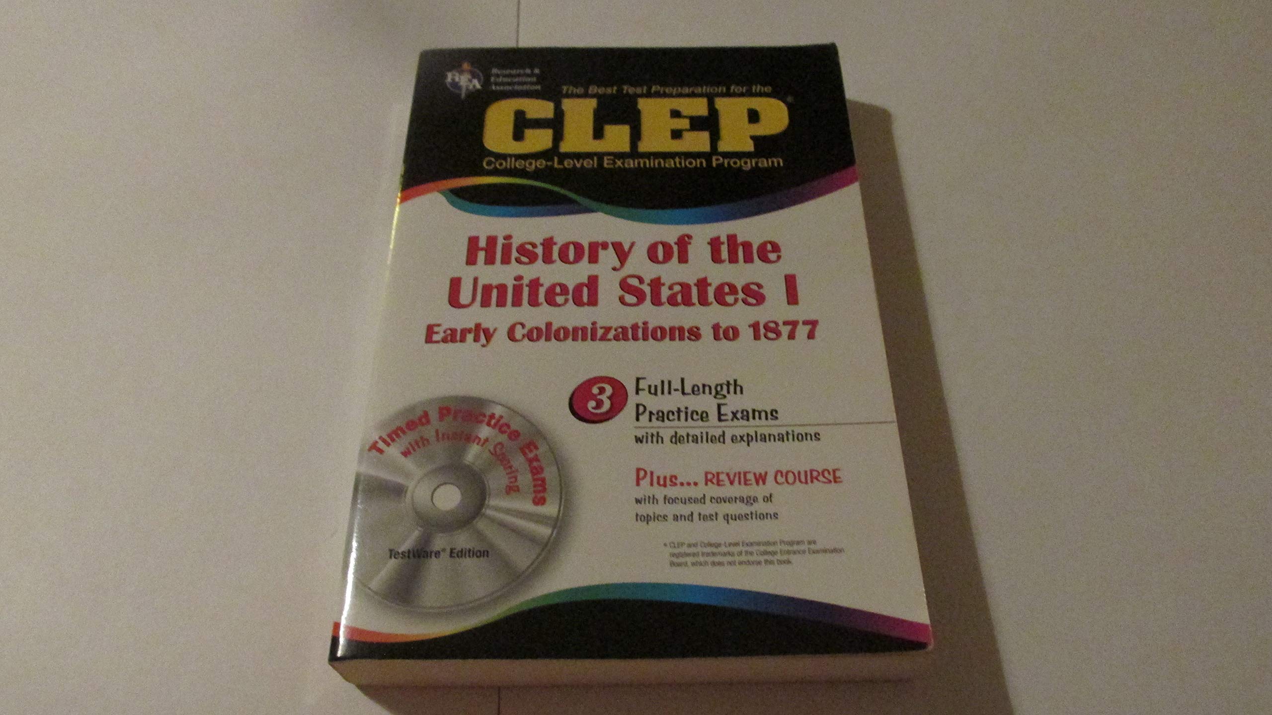 The CLEP History of the United States I w/CD (REA)  The Best Test Prep for the CLEP (Test Preps),Used