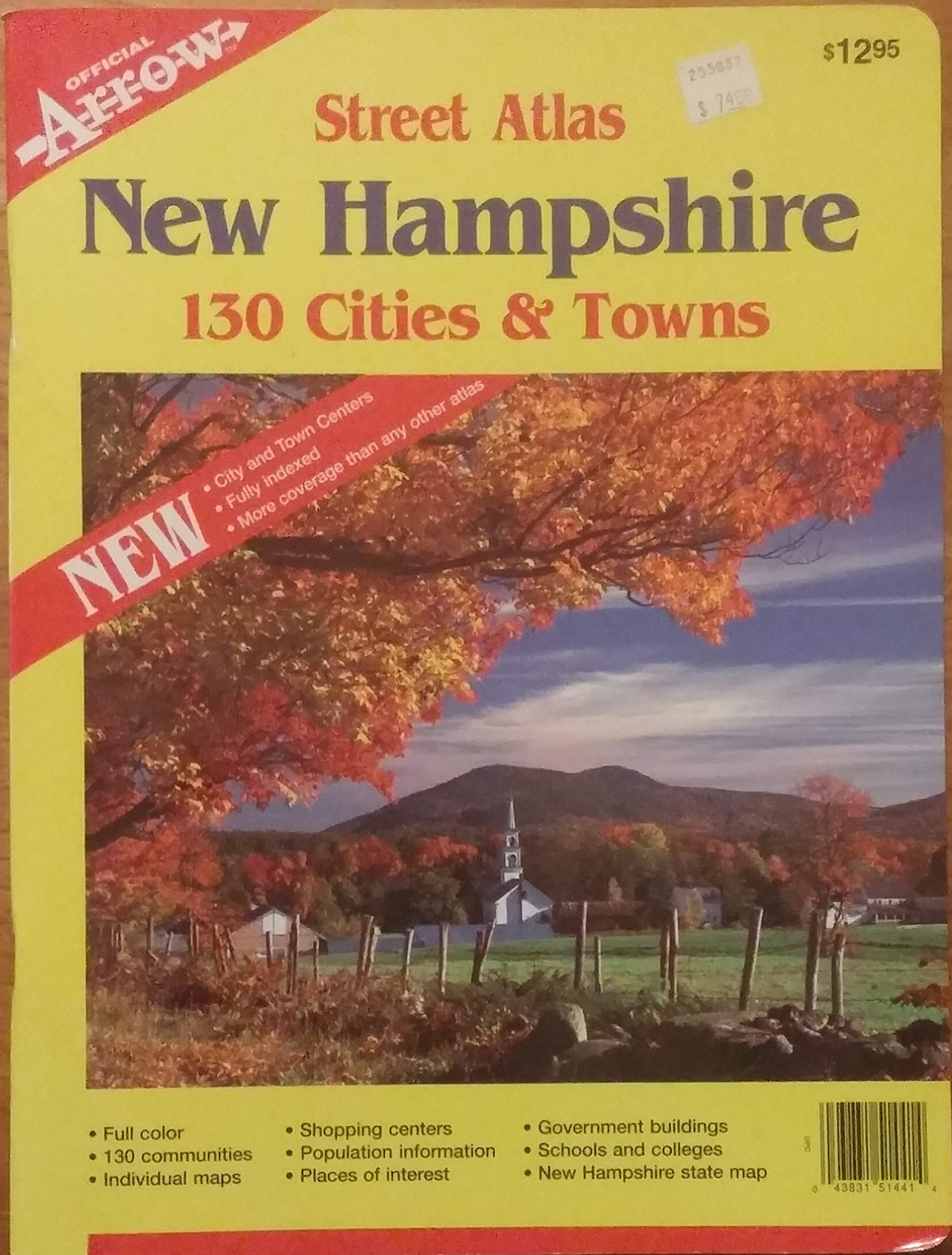 New Hampshire: Street Atlas : 130 Cities & Towns,Used