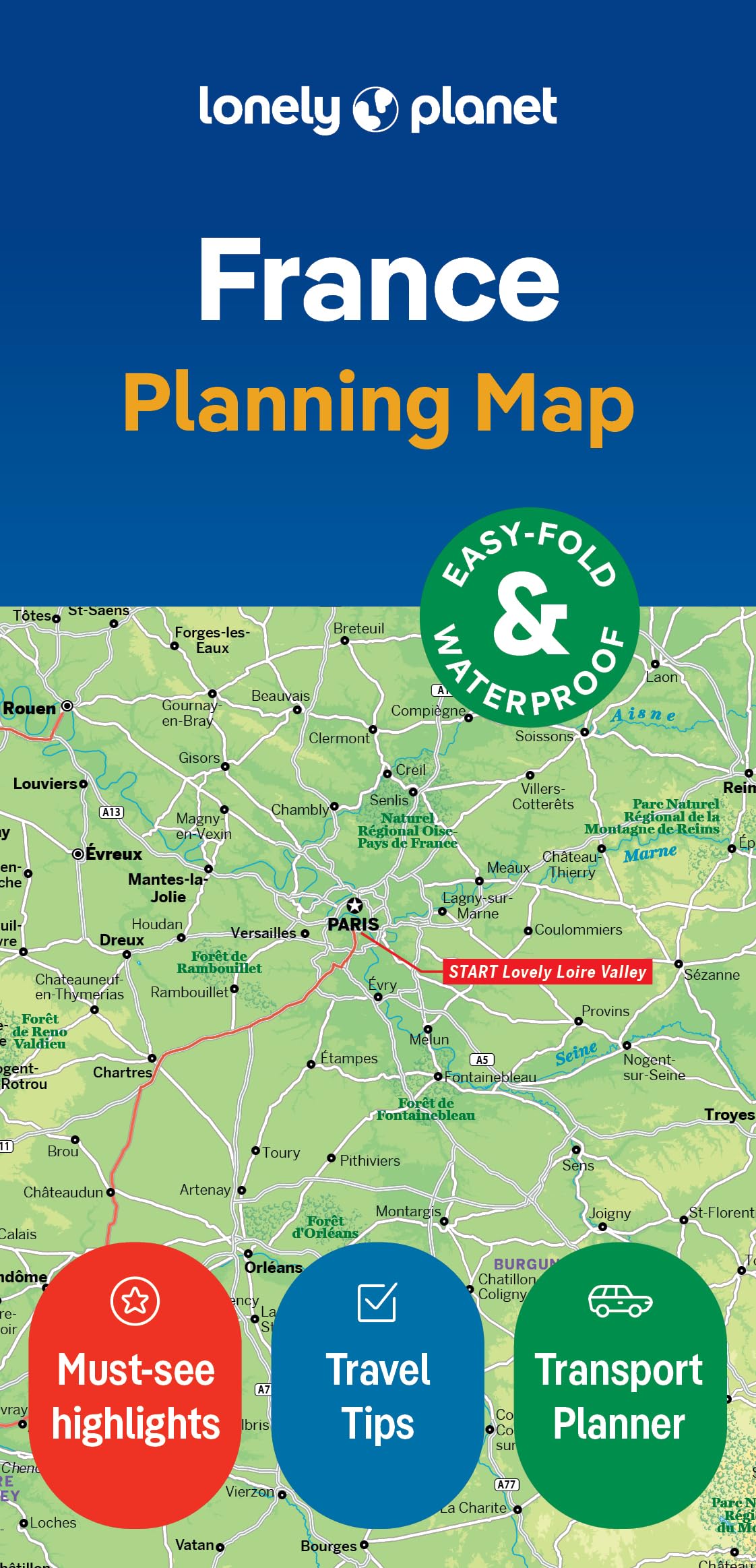 Lonely Planet France Planning Map,New