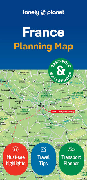 Lonely Planet France Planning Map,New