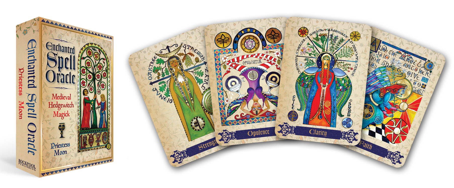 Enchanted Spell Oracle: Medieval Hedgewitch Magick (Rockpool Oracle Card Series),Used