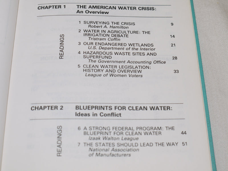Protecting Water Quality (Ideas in Conflict),Used