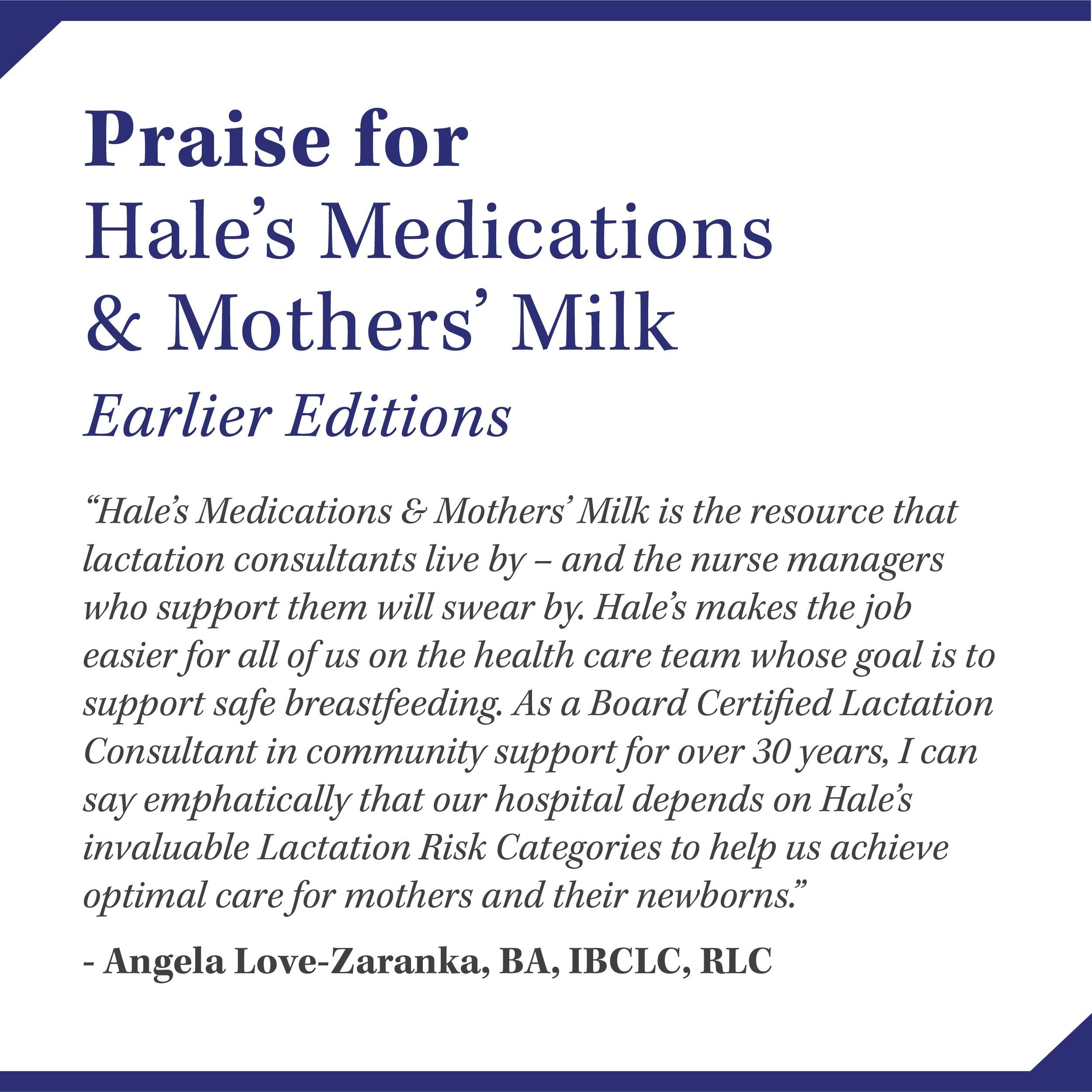 Hale'S Medications & Mothers' Milk 2021: A Manual Of Lactational Pharmacology  An Essential Reference Manual On The Transmissio,Used