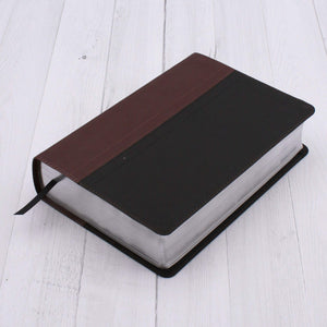 NIV Study Bible, Leathersoft, Brown/Black, Red Letter Edition,Used