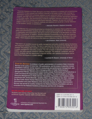 Essential Statistics for Public Managers and Policy Analysts, 2nd Edition,New