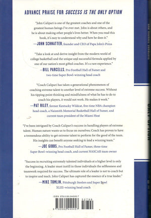 Success Is The Only Option: The Art Of Coaching Extreme Talent,Used