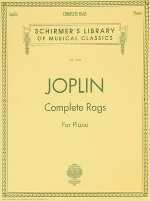 Joplin  Complete Rags for Piano (Schirmer's Library of Musical Classics) Vol. 2020,Used