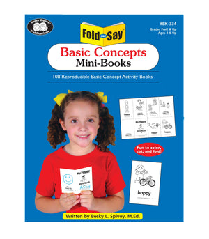 Super Duper Publications  Fold and Say Basic Concepts MiniBooks: 108 Reproducible Basic Concepts Activity Books  Educational Re,Used