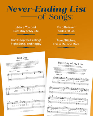 40 Pop Songs for Kids: Really Easy Piano Songbook  Beginner Piano Book for Kids  Kids Piano Book with Notes, Pro Tips, and Lyr,New