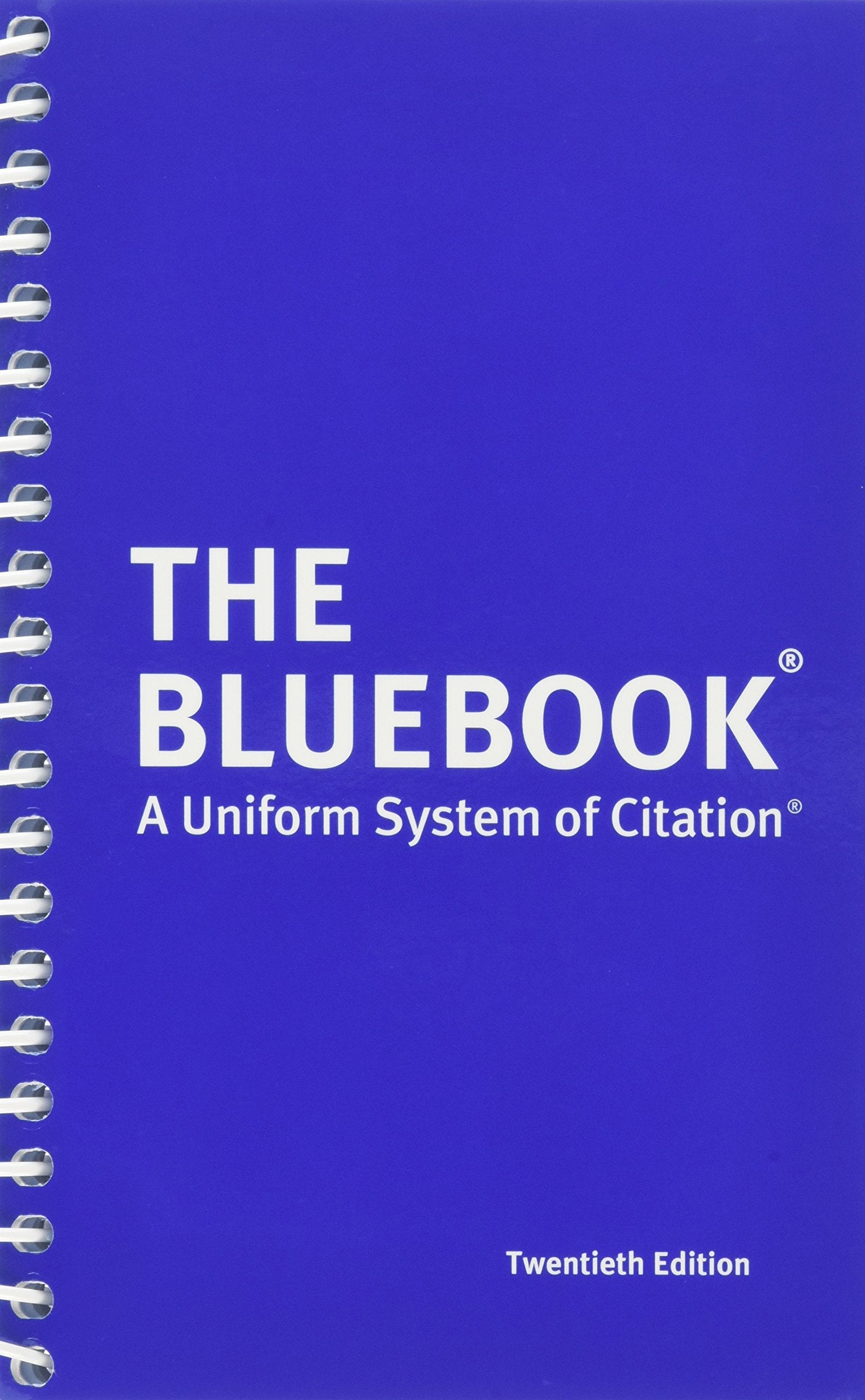 The Bluebook: A Uniform System of Citation, 20th Edition,Used