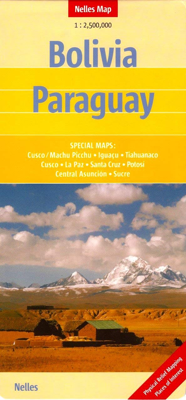 Bolivia and Paraguay Nelles map (English, French, Italian and German Edition),Used