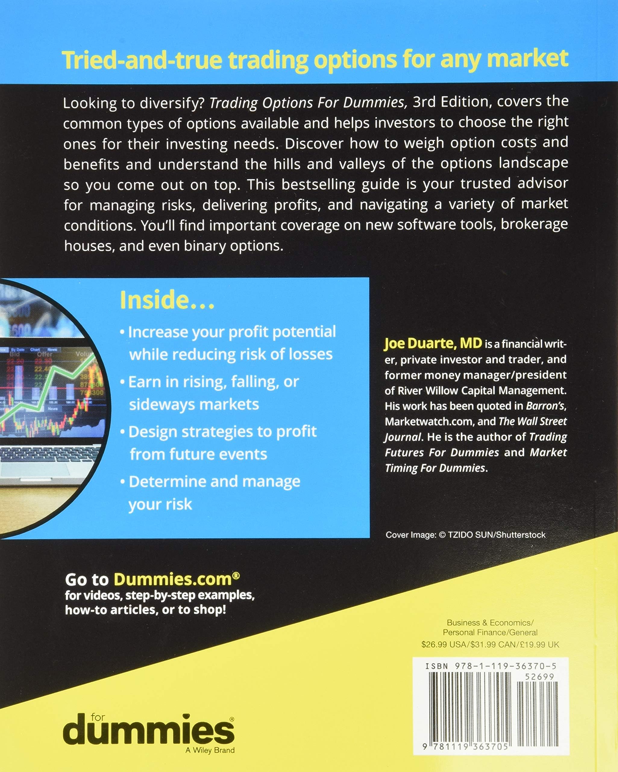 Trading Options for Dummies (for Dummies (Business & Personal Finance)),Used