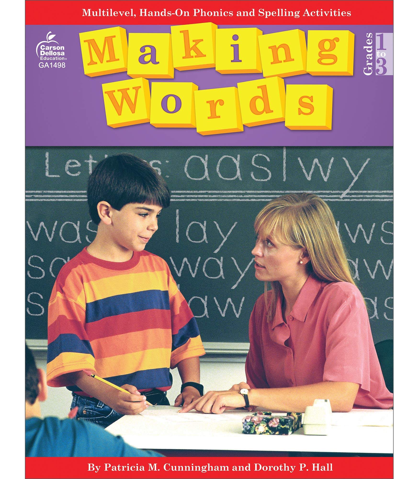 Carson Dellosa Making Words Spelling Workbook, Phonics Book for Grades 13, Blends, Digraphs, Compound Words, and More ELA, Lang,Used