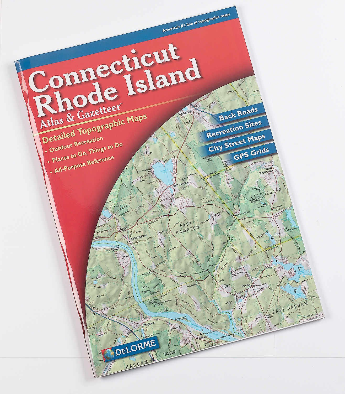 Connecticut/Rhode Island Atlas and Gazetteer (Delorme Atlas & Gazetteer),Used