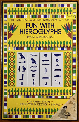 Fun with Hieroglyphs: 24 Rubber Stamps, Hieroglyph Guidebook, Ink Pad (Box Set) (The Metropolitan Museum of Art),Used