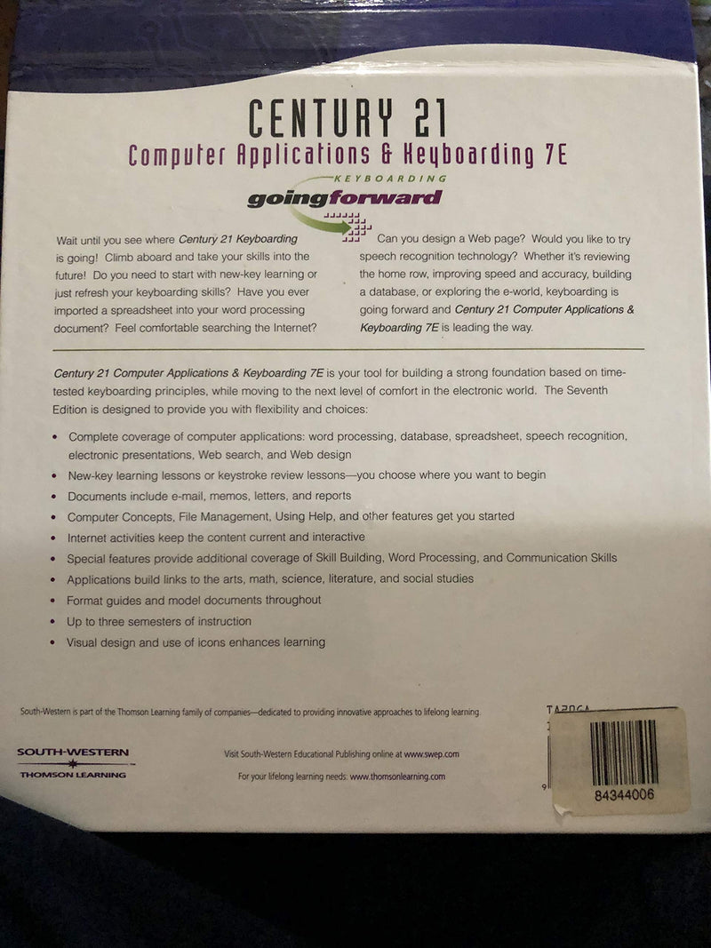 Century 21 Computer Applications & Keyboarding,Used