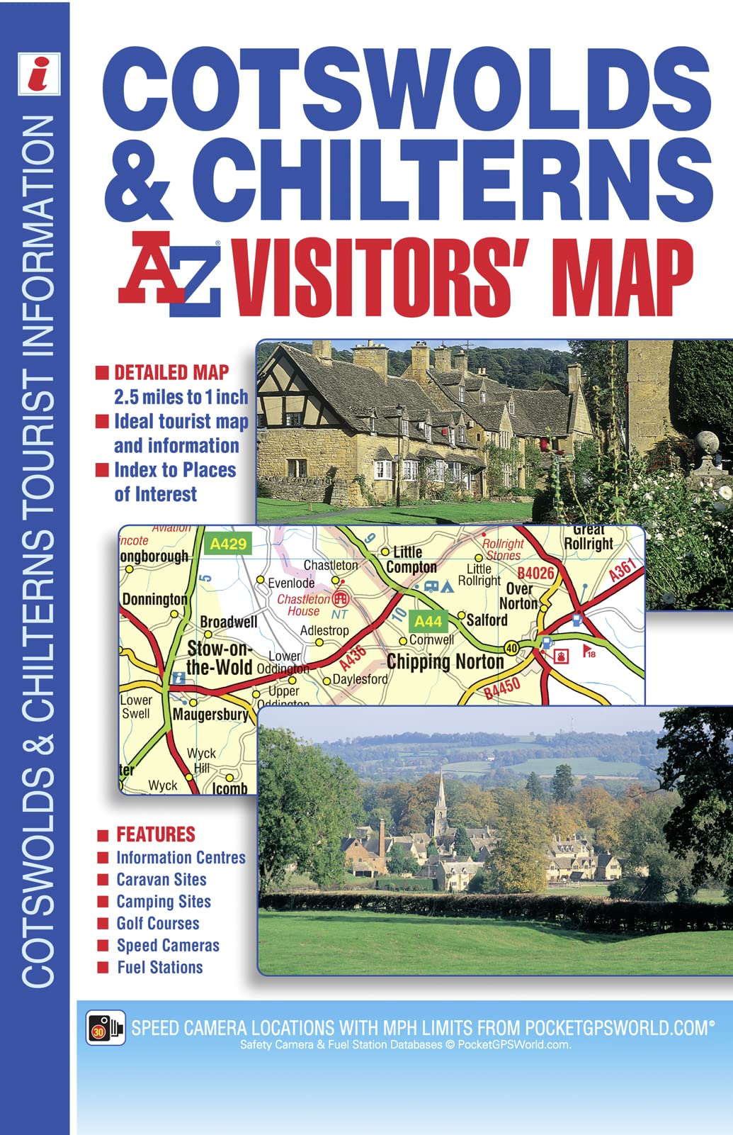 Cotswolds & Chilterns AZ Visitors' Map,Used