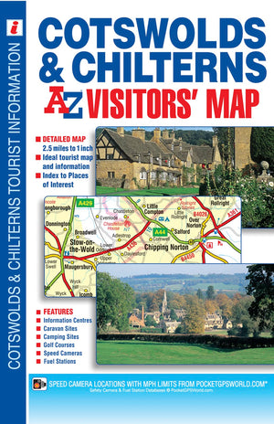 Cotswolds & Chilterns AZ Visitors' Map,Used