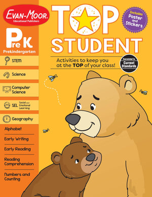 EvanMoor Top Student, Grade Pre K Workbook (EMC9319),Used