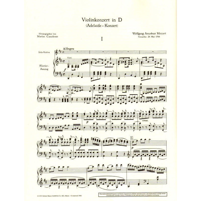 Concerto in D Major, KV. 294a: 
