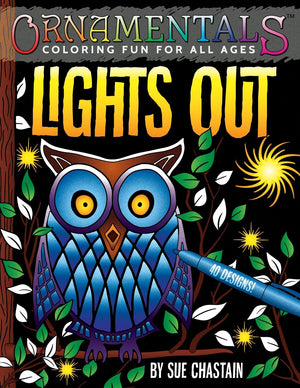 OrnaMENTALs Lights Out: 40 Lighthearted Designs to Color with Dramatic Black Backgrounds,Used
