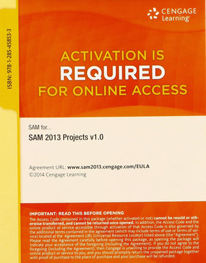 SAM 2013 Projects v1.0 Printed Access Card,Used