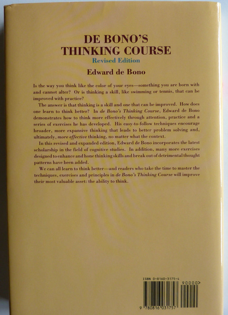 De Bono's Thinking Course,New